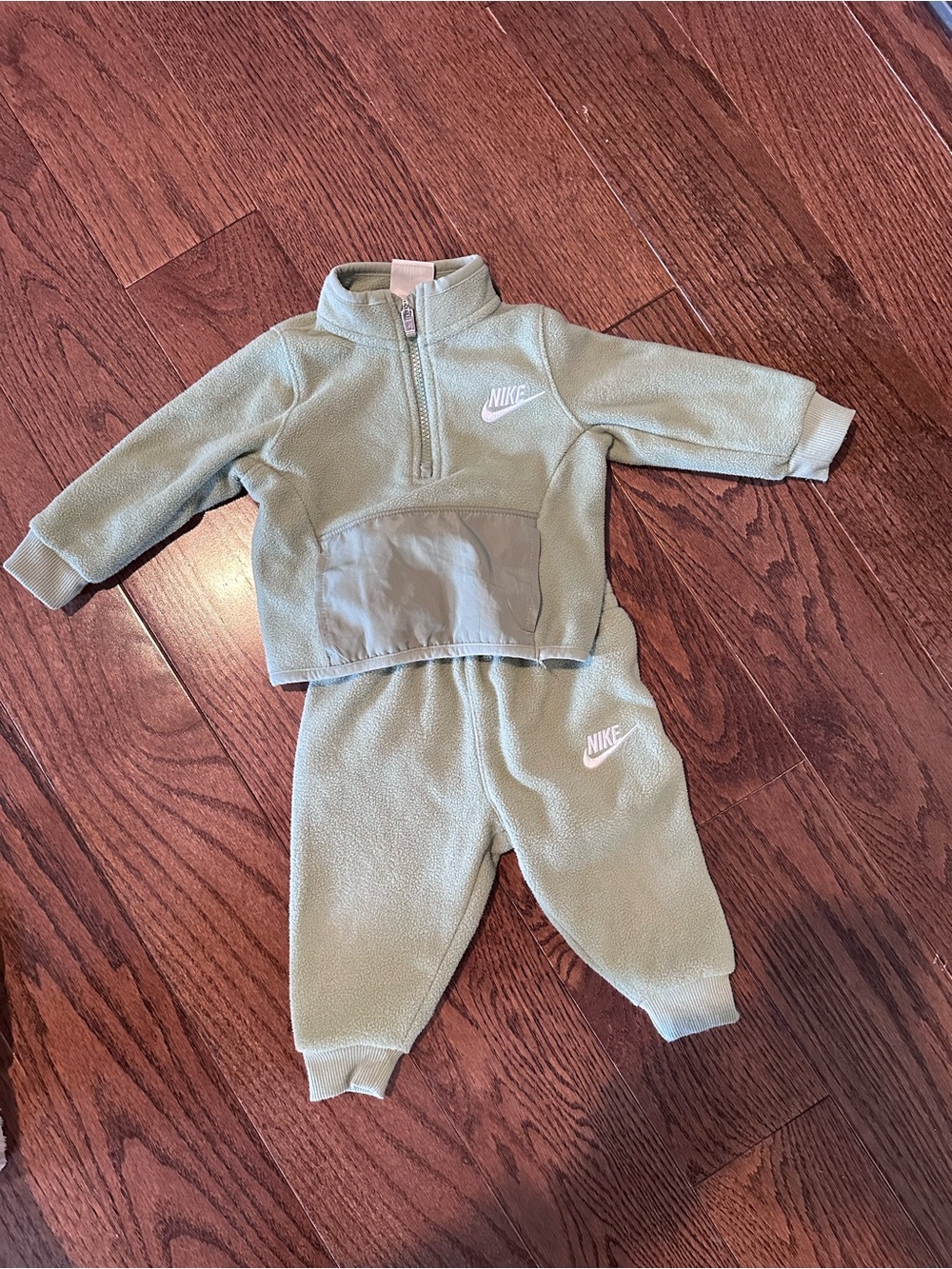 Nike Kids Sage Green Fleece Jogger Set